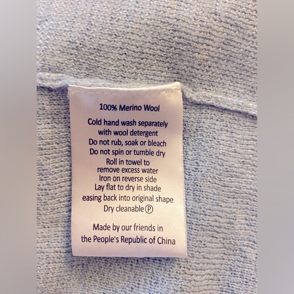 Elk Merino Wool light blue cardigan - Picture 4 of 5